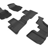 All-Weather Custom-Fit Floor Mats for Mercedes-Benz Gl-Class (X164) 2007-2012 with Non-Slip Backing - Black - 1st Row 2nd Row 3rd Row