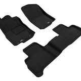 All-Weather Custom-Fit Floor Mats for Mercedes-Benz Ml-Class (W166) 2012-2015 with Non-Slip Backing - Black - 1st Row 2nd Row