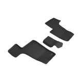 All-Weather Custom-Fit Floor Mats for Mercedes-Benz Gls Suv (X166) / Gl-Class 2013-2019 with Non-Slip Backing - Black - 3rd Row