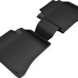 All-Weather Custom-Fit Floor Mats for Mercedes-Benz S-Class Sedan (W222) 2014-2020 with Non-Slip Backing - Black - 2nd Row