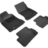 All-Weather Custom-Fit Floor Mats for Mercedes-Benz Gla-Class/ Cla-Class 2014-2020 with Non-Slip Backing - Black - 1st Row 2nd Row