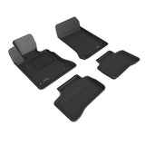 All-Weather Custom-Fit Floor Mats for Mercedes-Benz Glk-Class 2009-2012 with Non-Slip Backing - Black - 1st Row 2nd Row