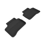 All-Weather Custom-Fit Floor Mats for Mercedes-Benz Glk-Class 2009-2015 with Non-Slip Backing - Black - 2nd Row