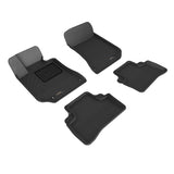 All-Weather Custom-Fit Floor Mats for Mercedes-Benz E-Class Sedan / Cls-Class 2014-2018 with Non-Slip Backing - Black - 1st Row 2nd Row