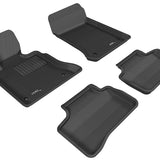 All-Weather Custom-Fit Floor Mats for Mercedes-Benz Glk-Class 2013-2015 with Non-Slip Backing - Black - 1st Row 2nd Row