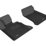 All-Weather Custom-Fit Floor Mats for Mercedes-Benz Glk-Class 2013-2015 with Non-Slip Backing - Black - 1st Row