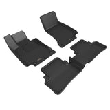 All-Weather Custom-Fit Floor Mats for Mercedes-Benz E-Class Sedan (W213) 2019-2023 with Non-Slip Backing - Black - 1st Row 2nd Row