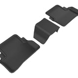 All-Weather Custom-Fit Floor Mats for Mercedes-Benz E-Class Sedan (W213) 2019-2023 with Non-Slip Backing - Black - 2nd Row