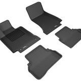 All-Weather Custom-Fit Floor Mats for Mercedes Benz C-Class Sedan (W205) 2015-2021 with Non-Slip Backing - Black - 1st Row 2nd Row