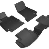 All-Weather Custom-Fit Floor Mats for Mercedes-Benz E-Class Coupe (C238) 2018-2023 with Non-Slip Backing - Black - 1st Row 2nd Row