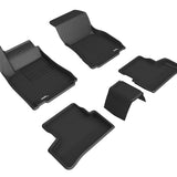 All-Weather Custom-Fit Floor Mats for Mercedes-Benz Gla-Class 2021-2025 with Non-Slip Backing - Black - 1st Row 2nd Row