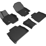 All-Weather Custom-Fit Floor Mats for Mercedes-Benz Gle-Class 2020-2025 with Non-Slip Backing - Black - 1st Row 2nd Row