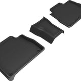 All-Weather Custom-Fit Floor Mats for Mercedes-Benz Gle-Class 2020-2025 with Non-Slip Backing - Black - 2nd Row