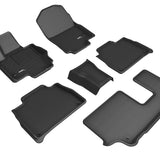 All-Weather Custom-Fit Floor Mats for Mercedes-Benz Gle-Class 2020-2025 with Non-Slip Backing - Black - 1st Row 2nd Row 3rd Row