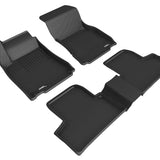 All-Weather Custom-Fit Floor Mats for Mercedes-Benz Glb-Class 2020-2025 with Non-Slip Backing - Black - 1st Row 2nd Row