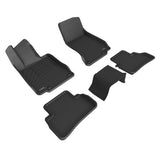 All-Weather Custom-Fit Floor Mats for Mercedes-Benz C-Class 2022-2025 with Non-Slip Backing - Black - 1st Row 2nd Row
