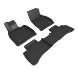 All-Weather Custom-Fit Floor Mats for Mercedes-Benz Eqs Sedan 2022-2025 with Non-Slip Backing - Black - 1st Row 2nd Row