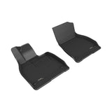 All-Weather Custom-Fit Floor Mats for Mercedes-Benz Eqs Sedan 2022-2025 with Non-Slip Backing - Black  - 1st Row