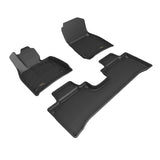 All-Weather Custom-Fit Floor Mats for Mercedes-Benz Eqe Suv 2023-2025 with Non-Slip Backing - Black - 1st Row 2nd Row