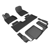 All-Weather Custom-Fit Floor Mats for Mercedes-Benz Eqs Suv 2023-2025 with Non-Slip Backing - Black - 1st Row 2nd Row 3rd Row