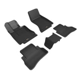 All-Weather Custom-Fit Floor Mats for Mercedes-Benz E-Class Sedan (W214) / All-Terrain (X214) 2024-2025 with Non-Slip Backing - Black - 1st Row 2nd Row