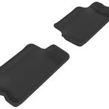 All-Weather Custom-Fit Floor Mats for Mini Cooper/Cooper-S 2007-2013 with Non-Slip Backing - Black - 2nd Row