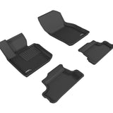All-Weather Custom-Fit Floor Mats for Mini Convertible 2016-2024 with Non-Slip Backing - Black - 1st Row 2nd Row