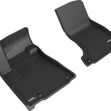 All-Weather Custom-Fit Floor Mats for Maserati Levante 2019-2024 with Non-Slip Backing - Black - 1st Row