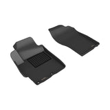 All-Weather Custom-Fit Floor Mats for Mitsubishi Lancer Evolution X 2008-2017 with Non-Slip Backing - Black - 1st Row