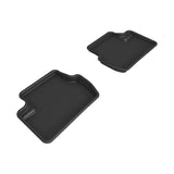 All-Weather Custom-Fit Floor Mats for Tesla Model S 2020-2021 with Non-Slip Backing - Black - 2nd Row