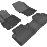All-Weather Custom-Fit Floor Mats for Mitsubishi Outlander 2011-2020 with Non-Slip Backing - Black - 1st Row 2nd Row