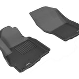 All-Weather Custom-Fit Floor Mats for Mitsubishi Outlander 2011-2020 with Non-Slip Backing - Black - 1st Row