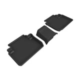 All-Weather Custom-Fit Floor Mats for Mitsubishi Eclipse Cross 2018-2024 with Non-Slip Backing - Black - 2nd Row