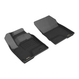 All-Weather Custom-Fit Floor Mats for Mitsubishi Outlander Phev 2022-2025 with Non-Slip Backing - Black - 1st Row