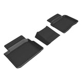 All-Weather Custom-Fit Floor Mats for Mitsubishi Outlander Phev 2022-2025 with Non-Slip Backing - Black - 2nd Row
