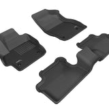 All-Weather Custom-Fit Floor Mats for Mazda Mazda3 2010-2013 with Non-Slip Backing - Black - 1st Row 2nd Row