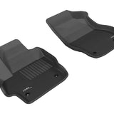 All-Weather Custom-Fit Floor Mats for Mazda Mazda3 2010-2013 with Non-Slip Backing - Black - 1st Row