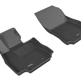 All-Weather Custom-Fit Floor Mats for Toyota/ Scion Yaris/ Yaris Ia/ Ia 2016-2020 with Non-Slip Backing - Black - 1st Row