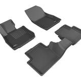 All-Weather Custom-Fit Floor Mats for Mazda Cx-3 2016-2021 with Non-Slip Backing - Black - 1st Row 2nd Row
