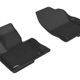 All-Weather Custom-Fit Floor Mats for Mazda Cx-9 2016-2023 with Non-Slip Backing - Black - 1st Row
