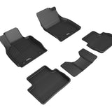 All-Weather Custom-Fit Floor Mats for Mazda Mazda3 / Cx-30 2019-2025 with Non-Slip Backing - Black - 1st Row 2nd Row
