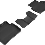 All-Weather Custom-Fit Floor Mats for Mazda Mazda3 / Cx-30 2019-2025 with Non-Slip Backing - Black - 2nd Row