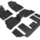 All-Weather Custom-Fit Floor Mats for Mazda Cx-9 6-Seats 2020-2023 with Non-Slip Backing - Black - 1st Row 2nd Row 3rd Row