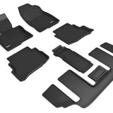 All-Weather Custom-Fit Floor Mats for Mazda Cx-9 2016-2023 with Non-Slip Backing - Black - 1st Row 2nd Row 3rd Row