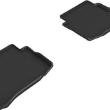 All-Weather Custom-Fit Floor Mats for Mazda Cx-9 2020-2023 with Non-Slip Backing - Black - 2nd Row