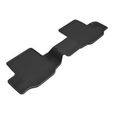 All-Weather Custom-Fit Floor Mats for Mazda Cx-90 2024-2025 with Non-Slip Backing - Black - 2nd Row