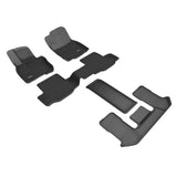 All-Weather Custom-Fit Floor Mats for Mazda Cx-90 2024-2025 with Non-Slip Backing - Black - 1st Row 2nd Row 3rd Row