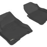 All-Weather Custom-Fit Floor Mats for Nissan Rogue 2008-2013 with Non-Slip Backing - Black - 1st Row