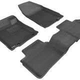 All-Weather Custom-Fit Floor Mats for Nissan Altima Sedan 2013-2013 with Non-Slip Backing - Black - 1st Row 2nd Row