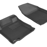 All-Weather Custom-Fit Floor Mats for Nissan Altima Sedan 2013-2013 with Non-Slip Backing - Black - 1st Row